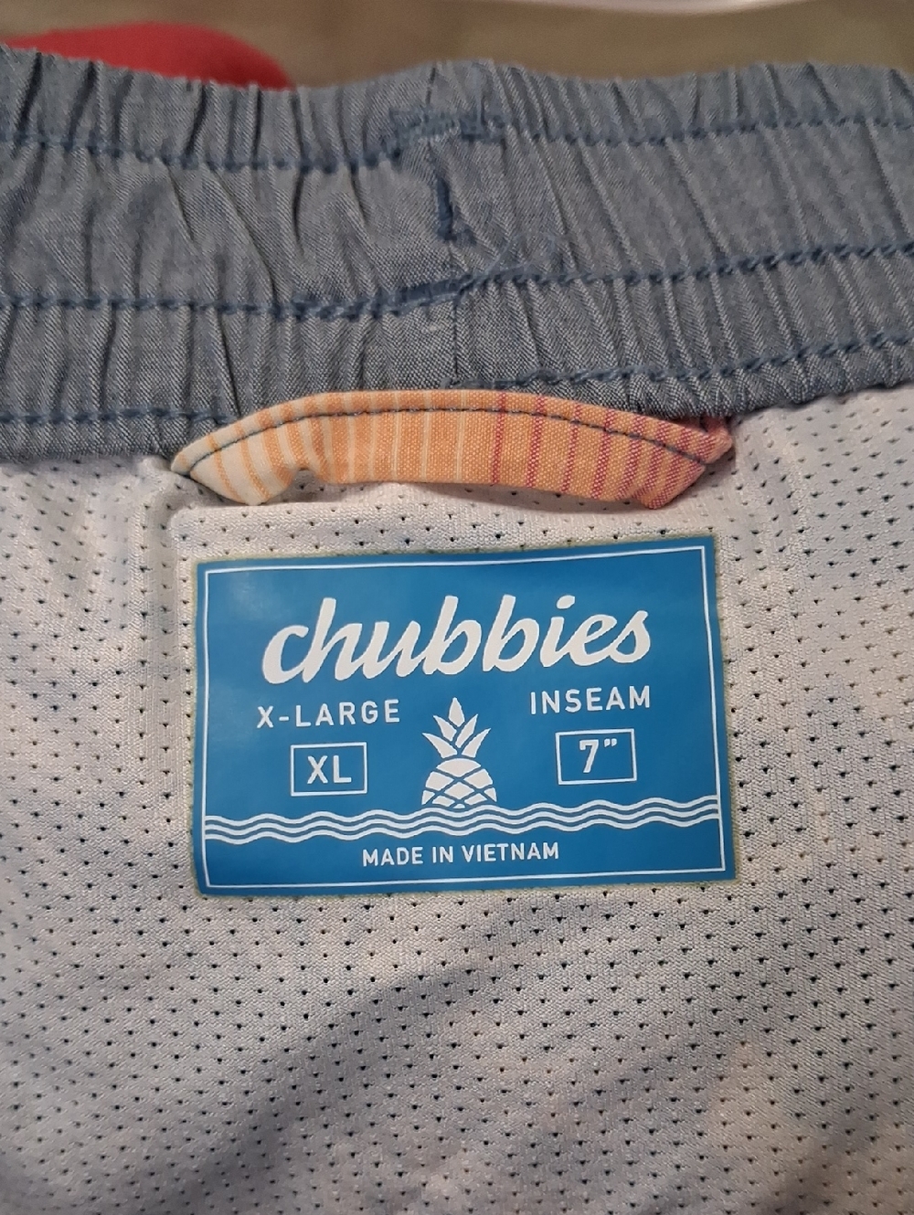 NWOT Mens Chubbies Multicolor Sunset Stripe Swim Trunks - Picture 6 of 6